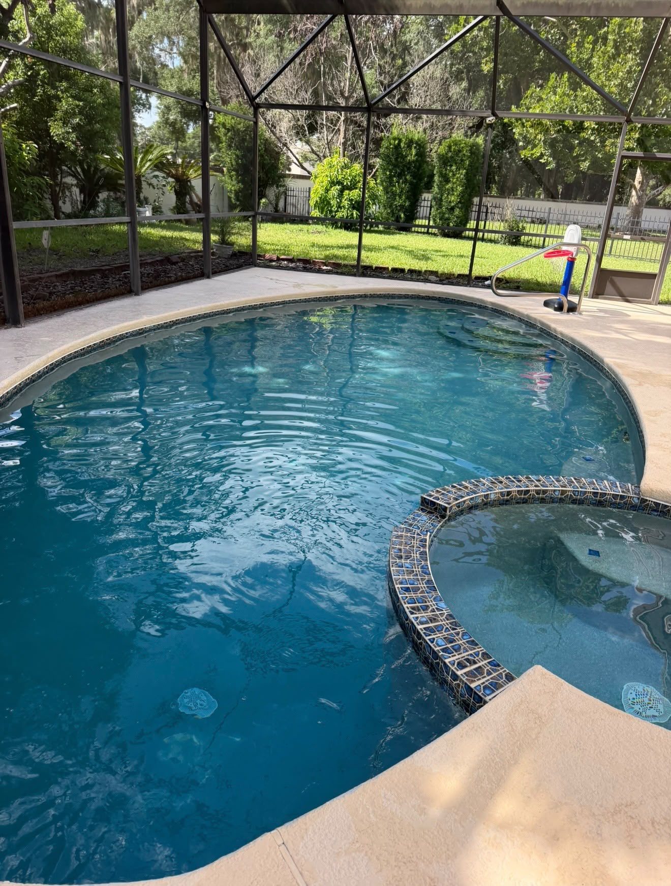 Clear, well-maintained pool after FJ Pool Services recovery